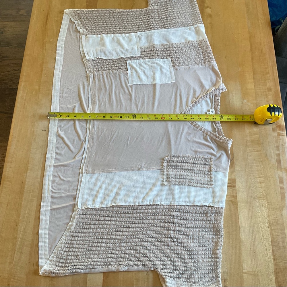 POL Boho Oversized Patchwork Top Flowy Crochet V-… - image 13